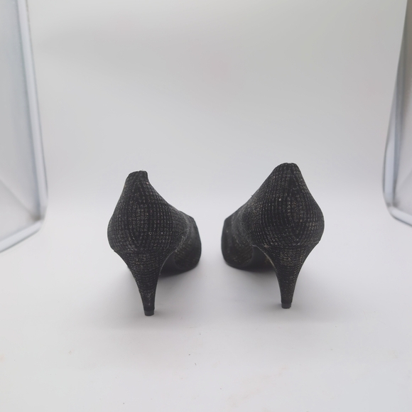Vintage Nina Sz 10  Black Sparkle Women's Heels - Picture 6 of 9
